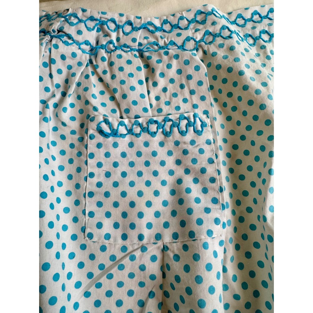 VTG Pinup Half Aprons 1950s Blue & Purple Gingham Pocket RikRack Retro Kitchen - Picture 10 of 12